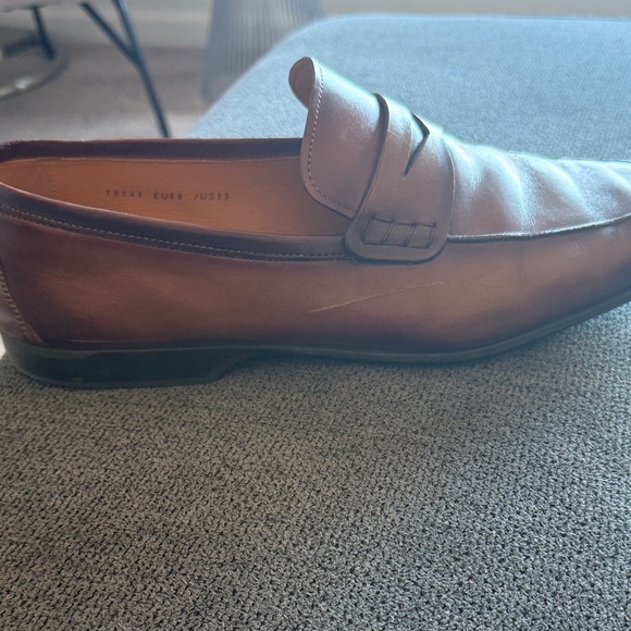 Magnanni Tan Leather Slip-On Loafers main image 5